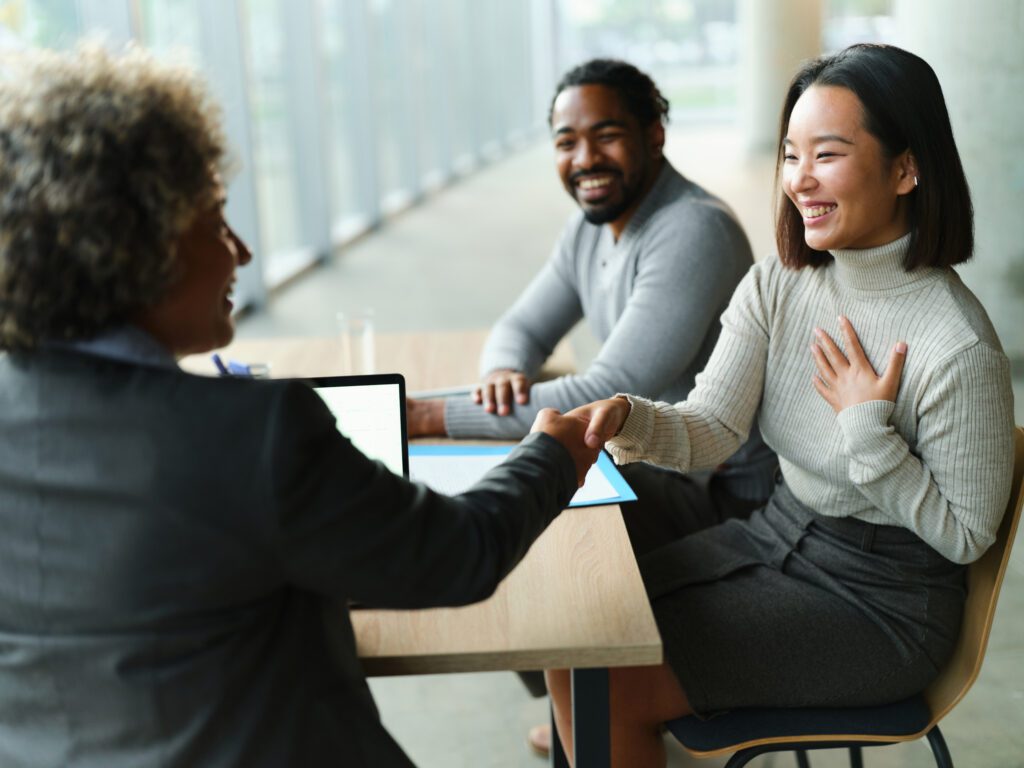 Diverse team in office meeting